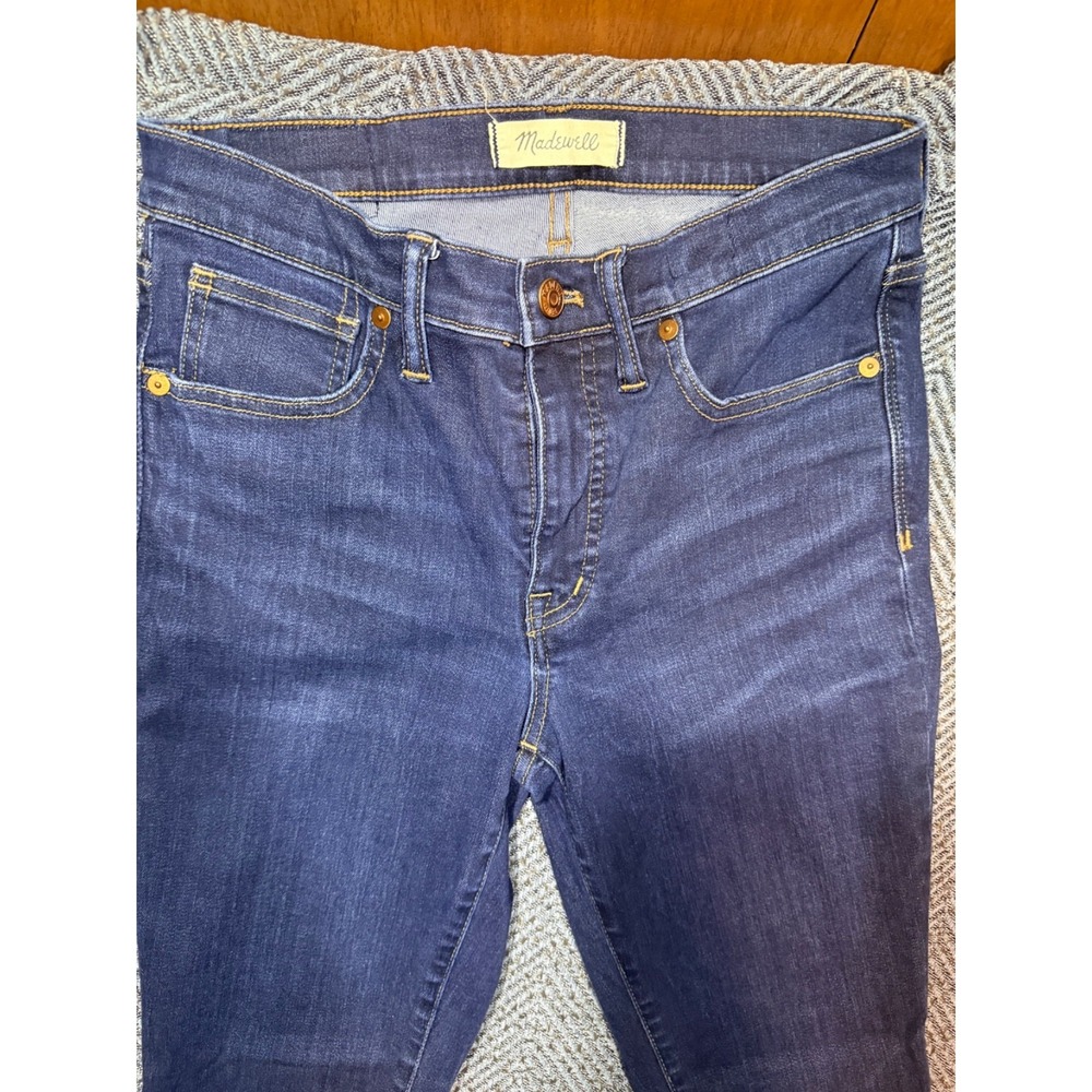Madewell 9" High-Rise Skinny Jeans Dark Wash Denim Size 27 - Picture 2 of 9